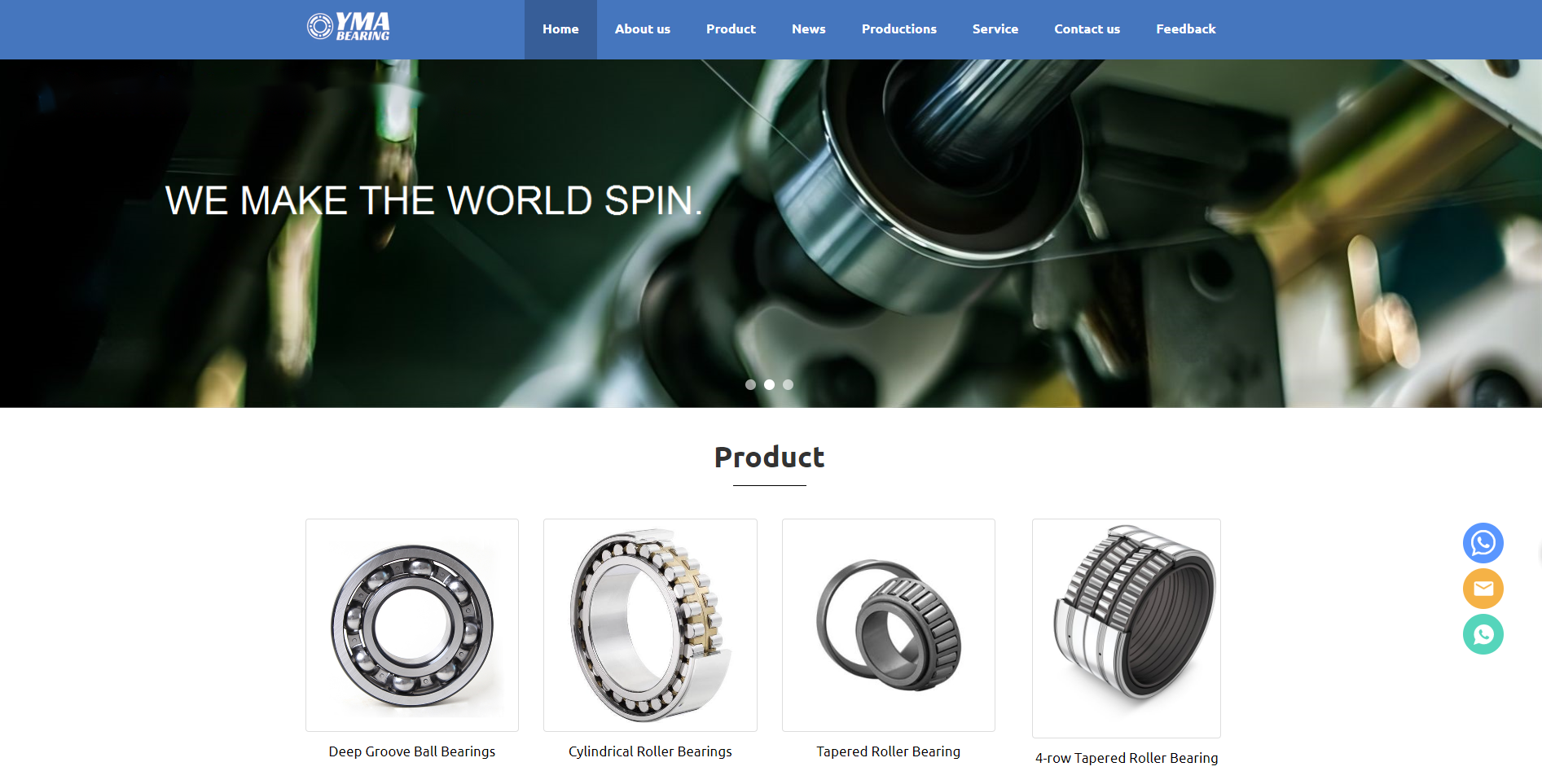 YMA Bearing网站制作案例